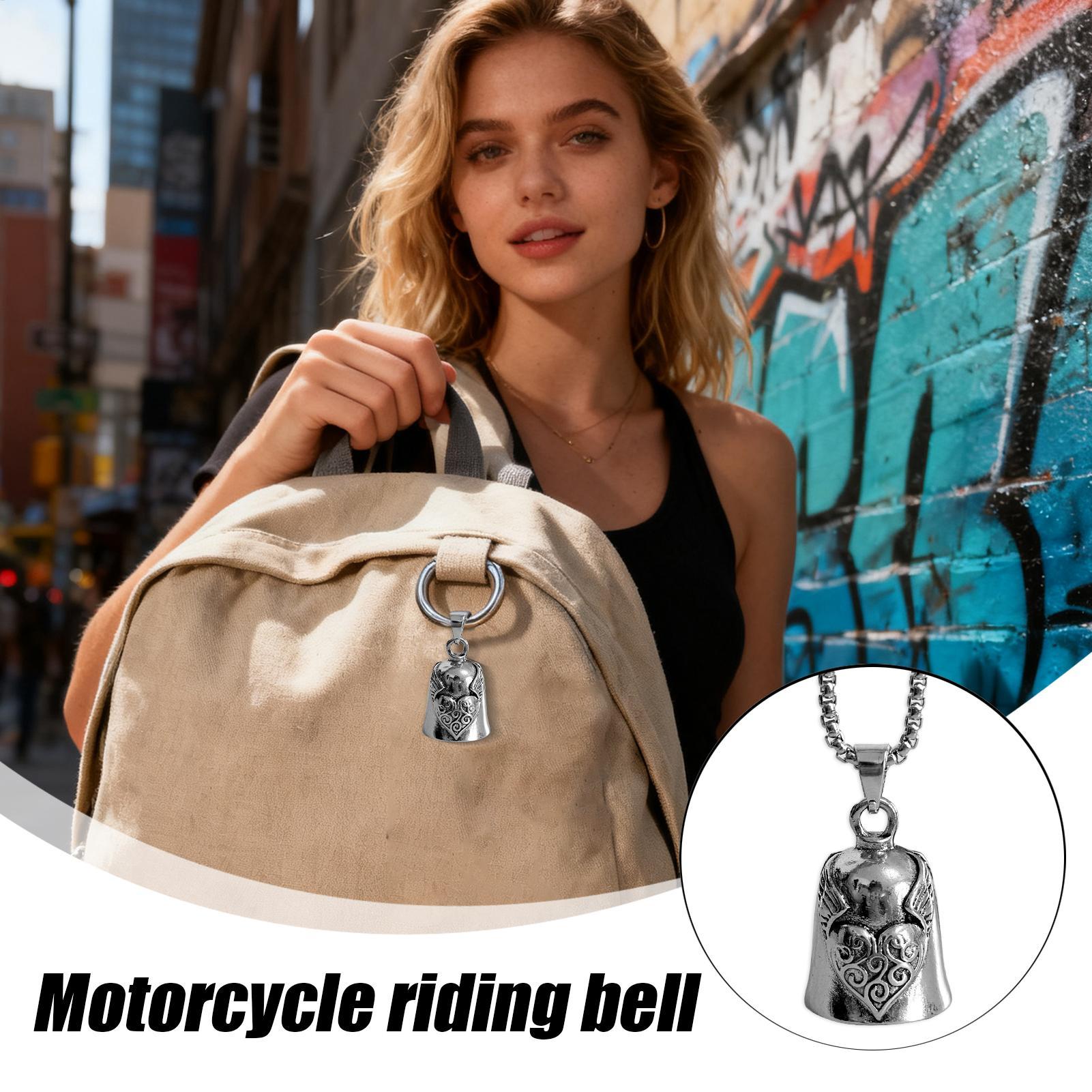 Cycling Commute Distance - Biker Bell Heart Wing Motorbike Accessories