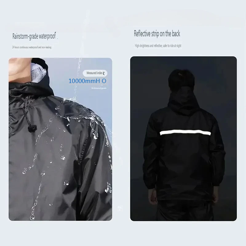 Thin Raincoat Set Summer Water - Cycling Rain Jacket Commute incelemesi ve fiyatı