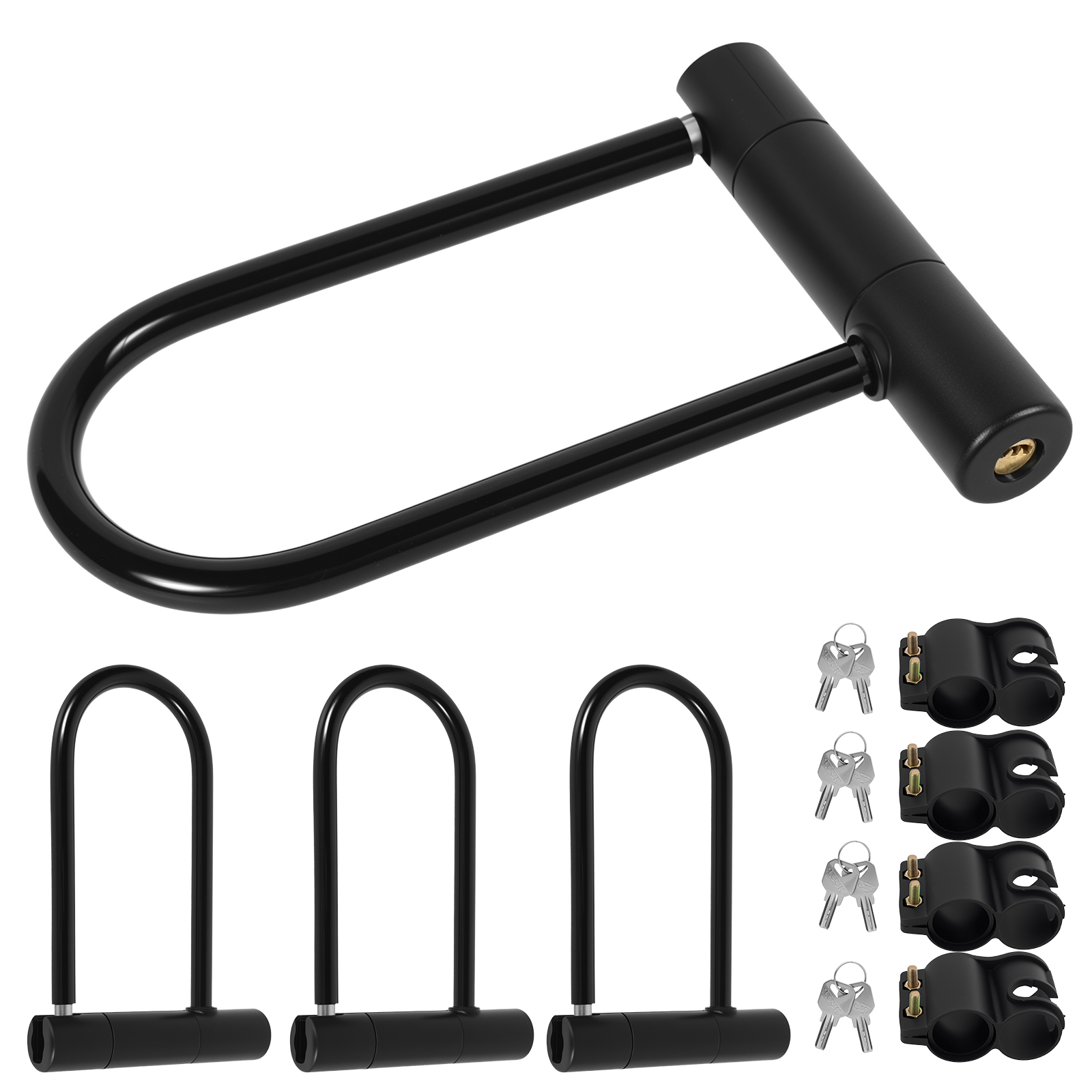 1/2/4Pcs Bike Lock with Key St - U Lock Heavy Duty incelemesi ve fiyatı