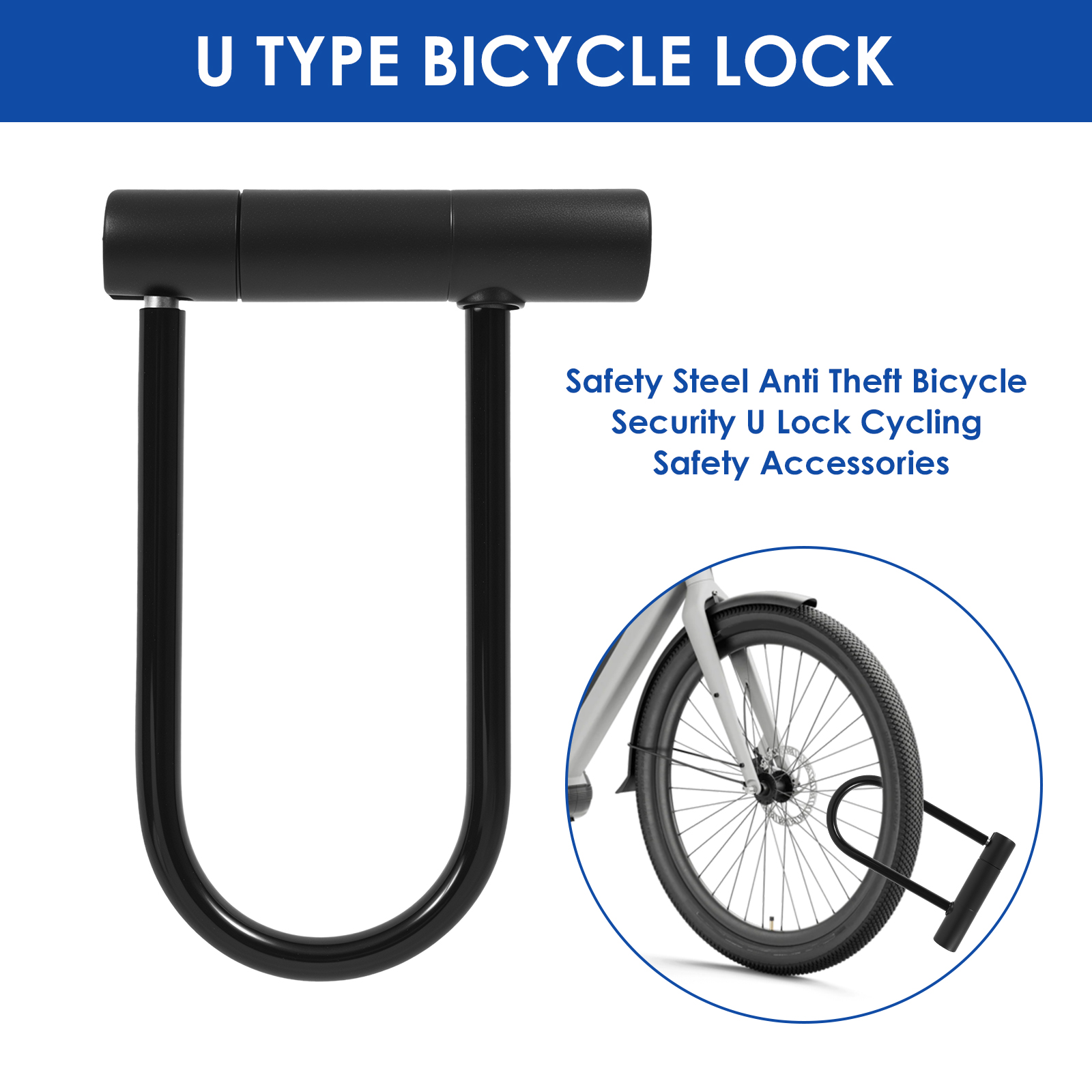 1/2/4Pcs Bike Lock with Key St - U Lock Heavy Duty incelemesi ve fiyatı