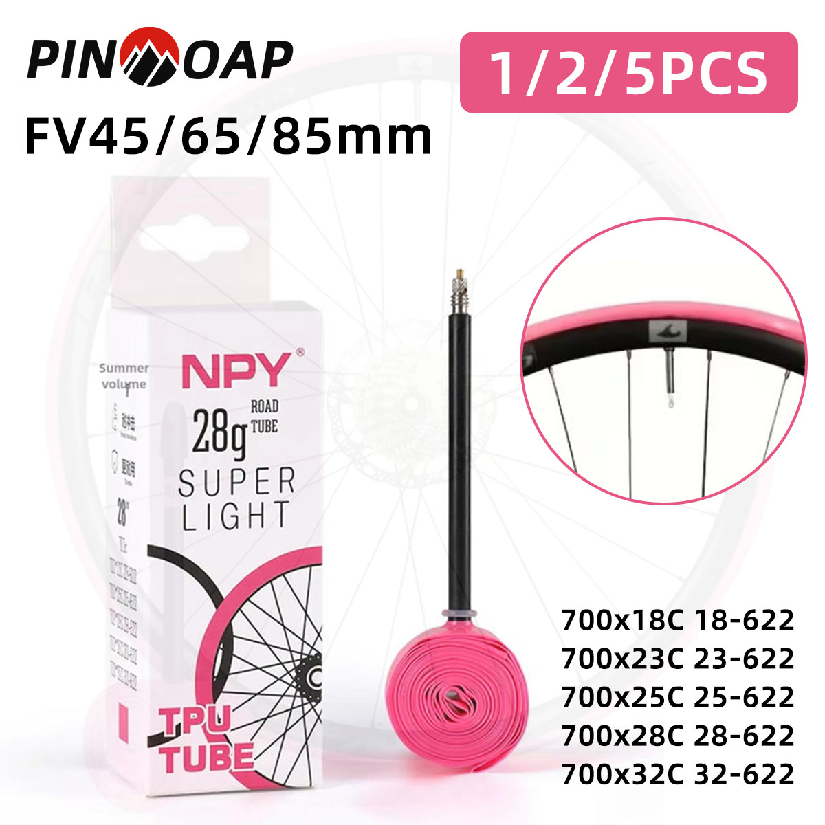 PINMOAP 1/2/5PCS Ultra Light R - Inner Tube 700C incelemesi ve fiyatı