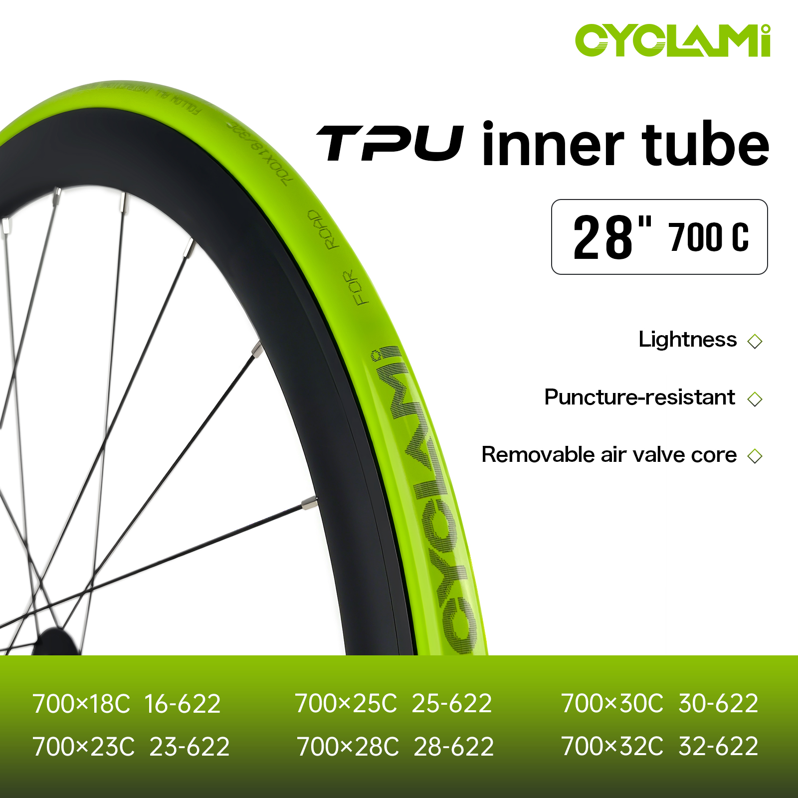 CYCLAMI Ultralight TPU Bike In - Inner Tube 700C incelemesi ve fiyatı