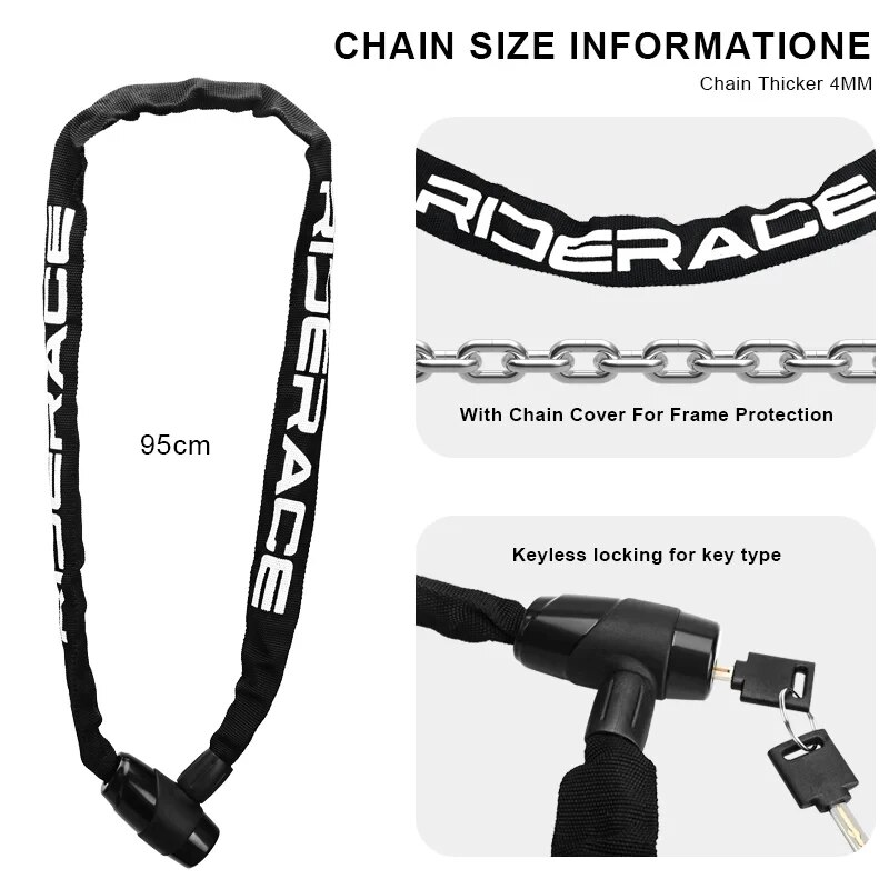 RIDERACE Bicycle Chain Lock Po - U Lock Heavy Duty incelemesi ve fiyatı