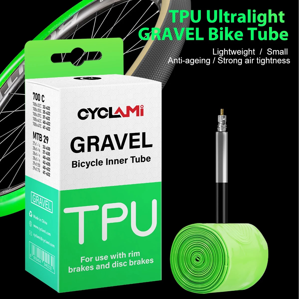 CYCLAMI Ultralight Road MTB 29 - Inner Tube 700C incelemesi ve fiyatı