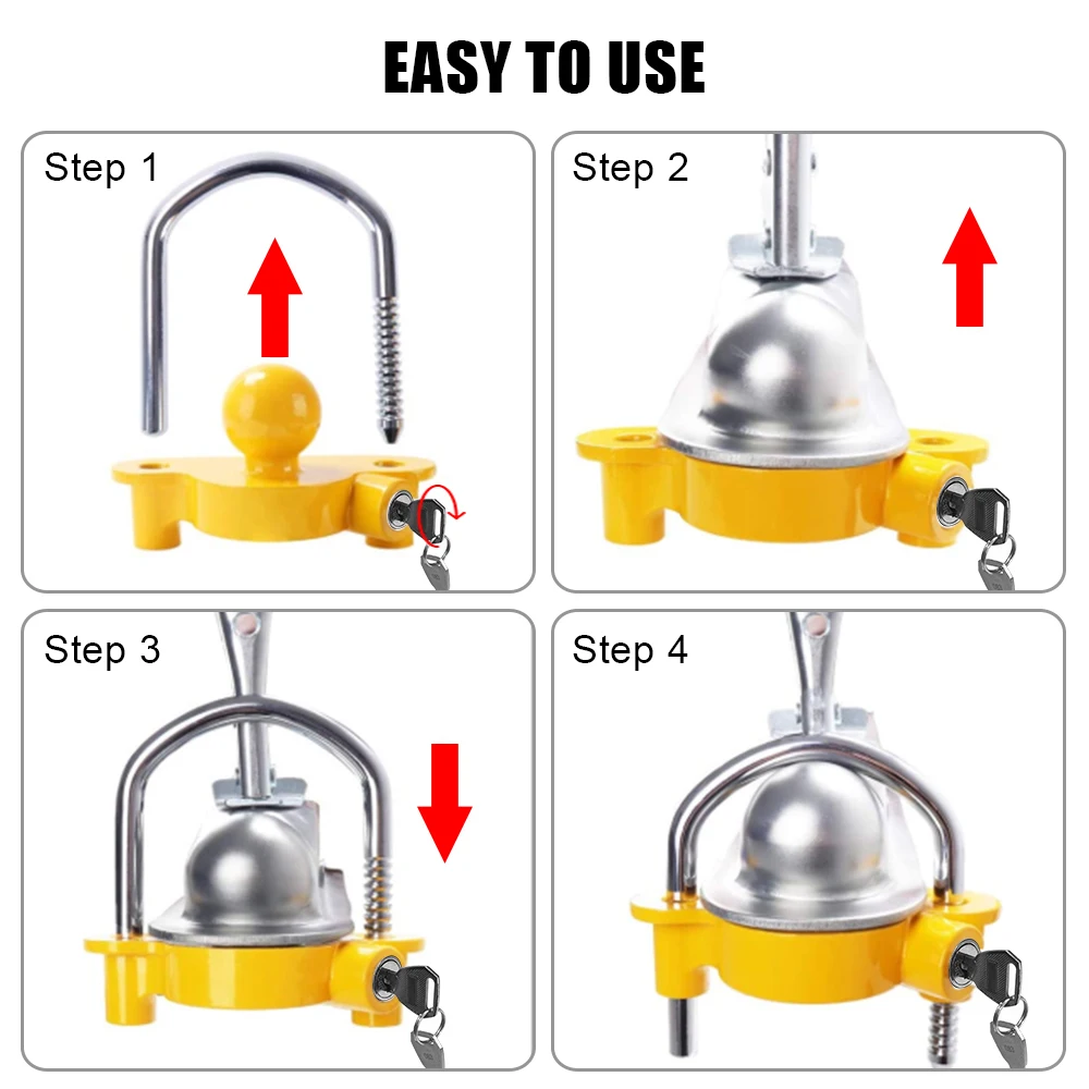 Tow Ball Security Anti-Theft T - U Lock Heavy Duty incelemesi ve fiyatı