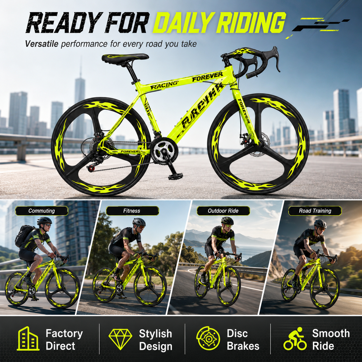 700C Road Bicycle 24 Speed Dis - Cycling Commute Speed incelemesi ve fiyatı