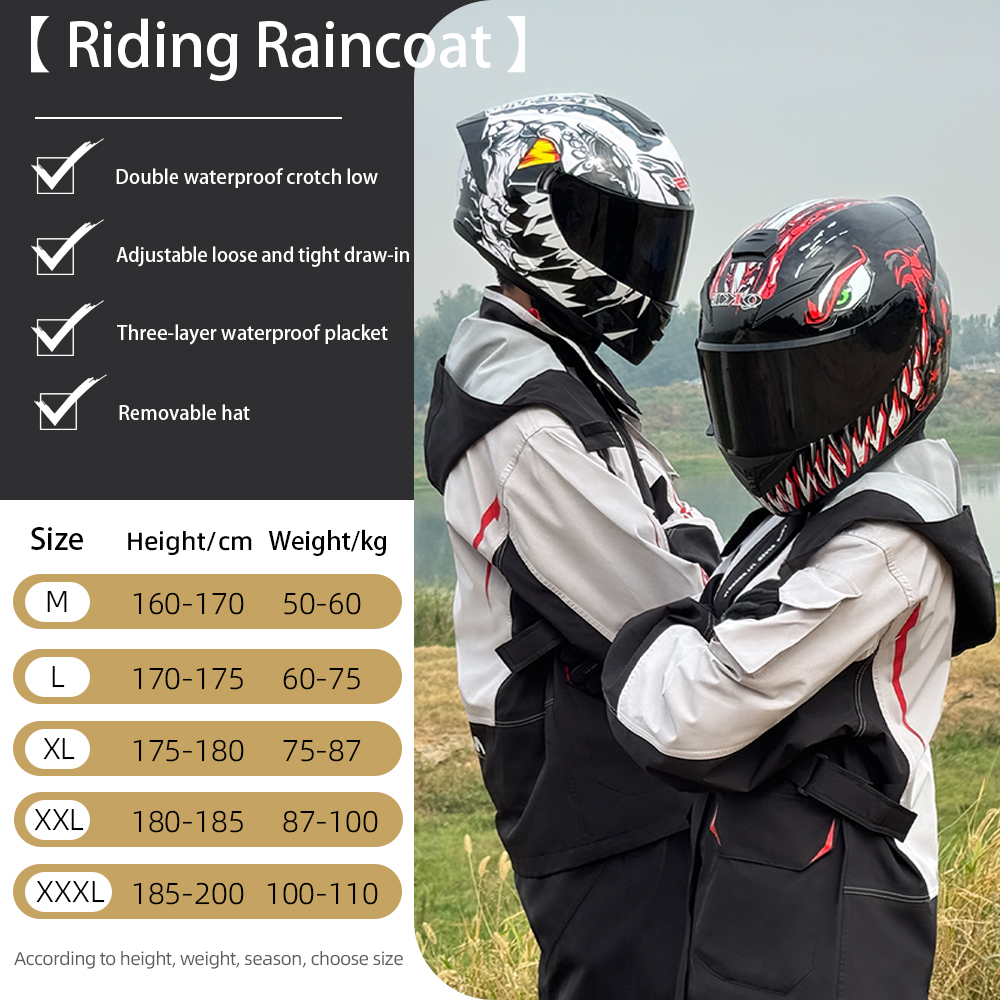 Motorcycle Rain Suit Raincoat  - Cycling Rain Jacket Commute incelemesi ve fiyatı