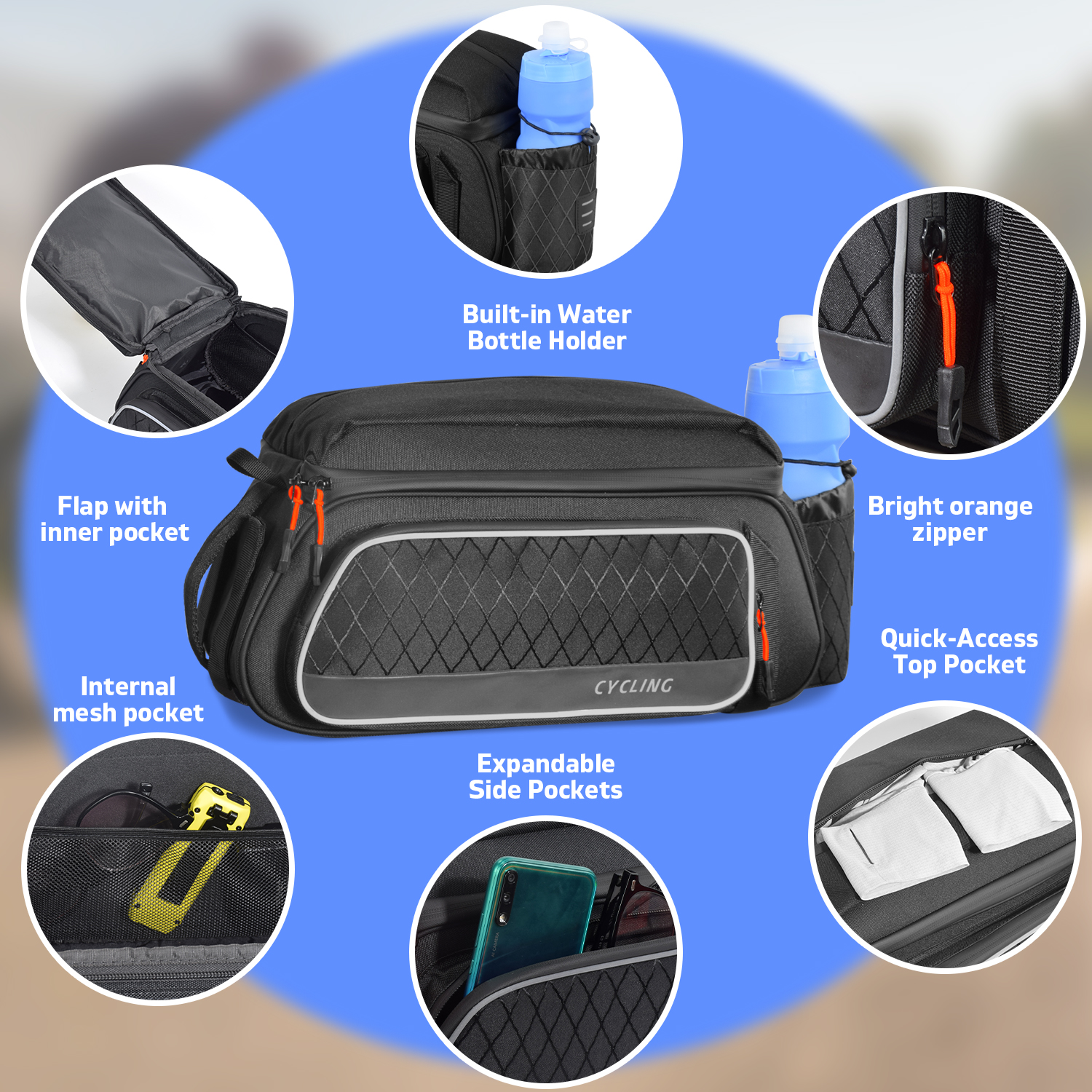Cycling Rear Seat Bag Multifun - Cycling Commute Distance incelemesi ve fiyatı