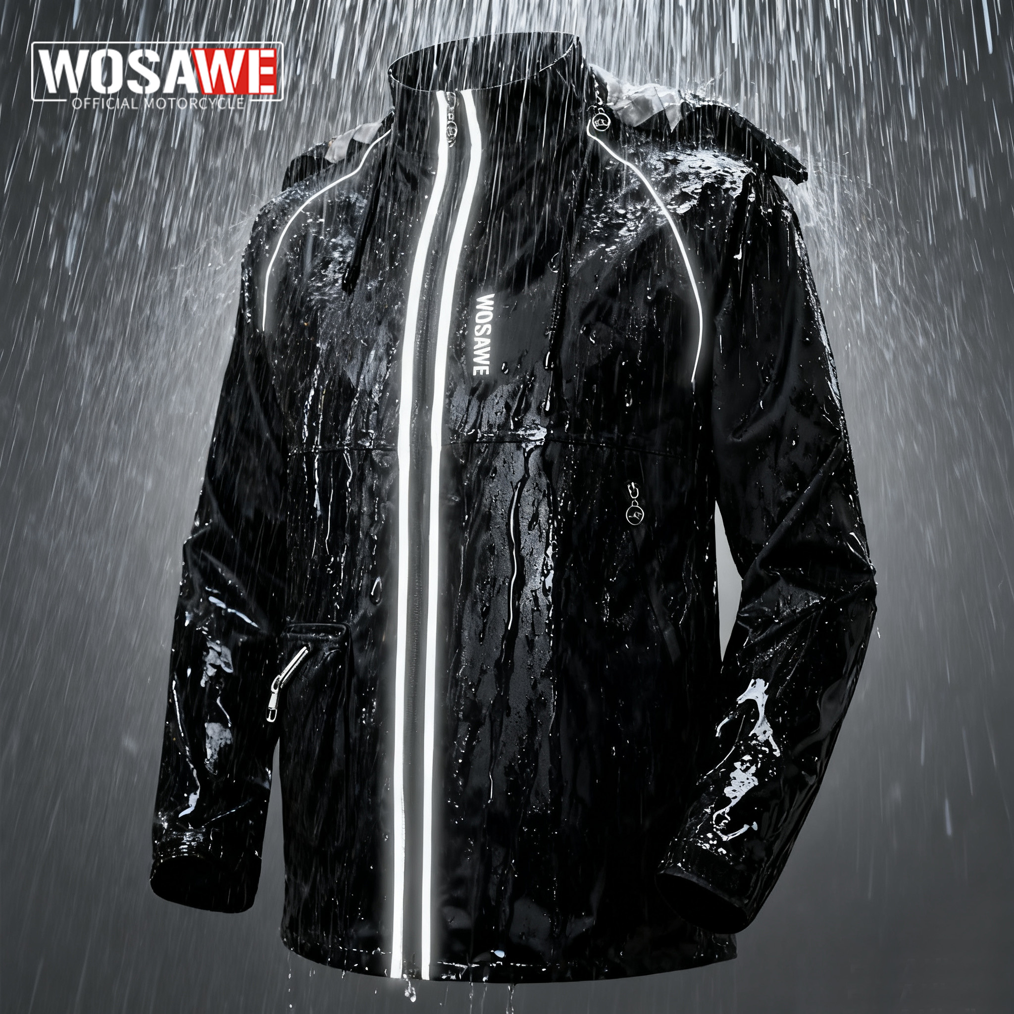 WOSAWE Motorcycle Raincoat 100 - Cycling Rain Jacket Commute incelemesi ve fiyatı