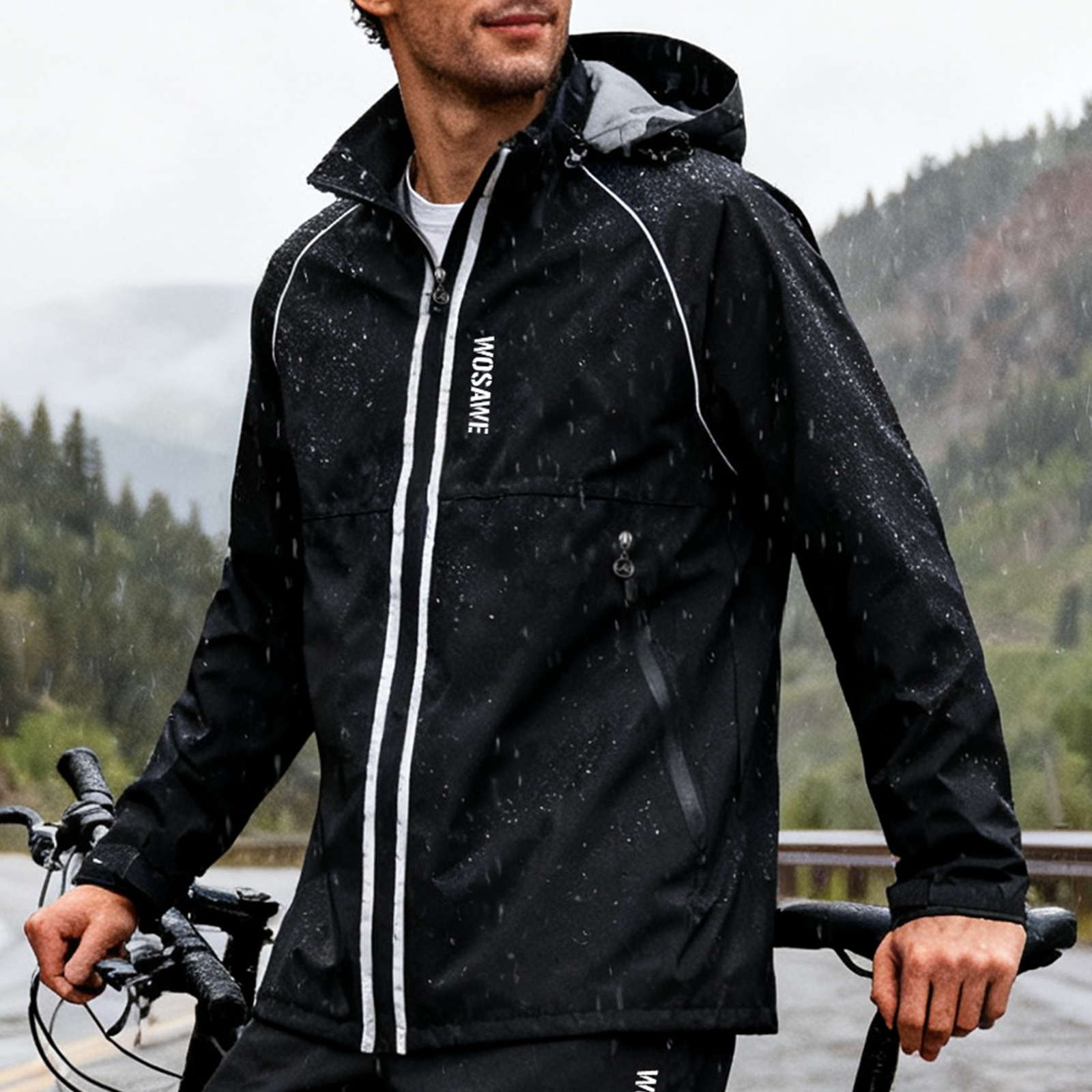 WOSAWE Motorcycle Raincoat 100 - Cycling Rain Jacket Commute incelemesi ve fiyatı