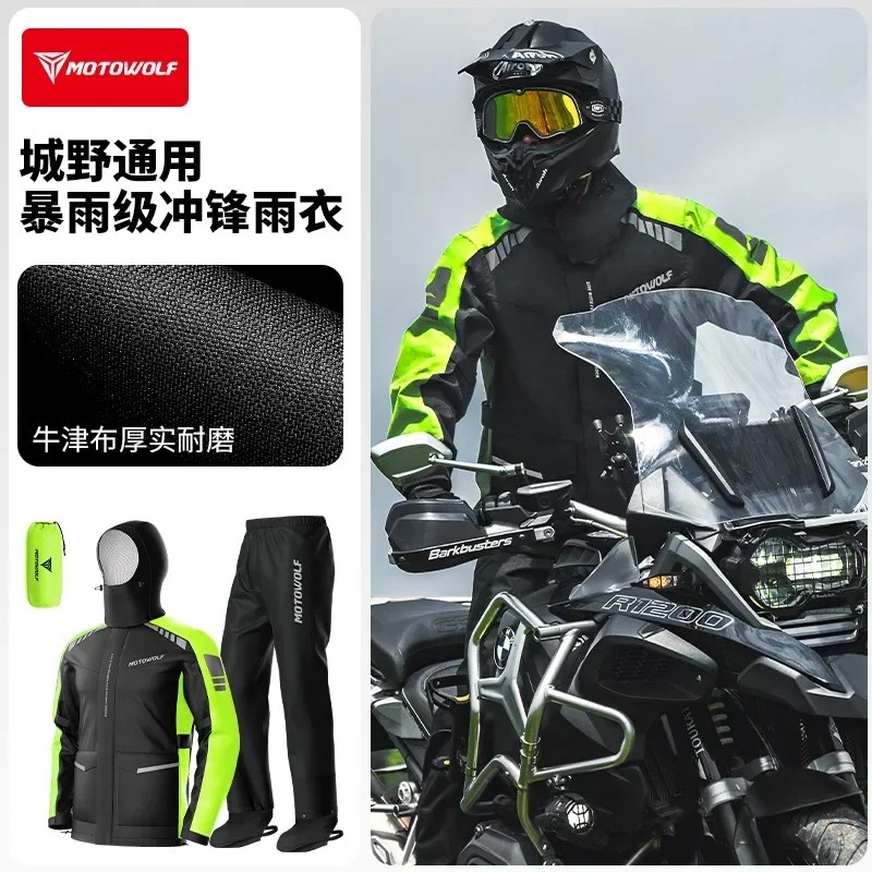 Motowolf Reflective Motorcycle - Cycling Commuter Rain Jacket incelemesi ve fiyatı
