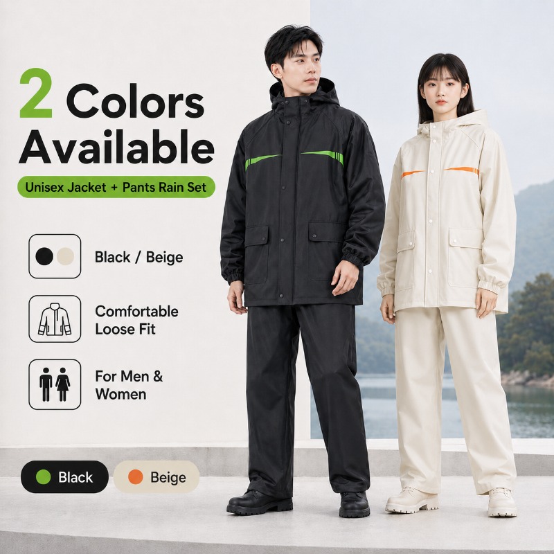 Unisex 2-Piece Waterproof Cycl - Cycling Rain Jacket Commute incelemesi ve fiyatı