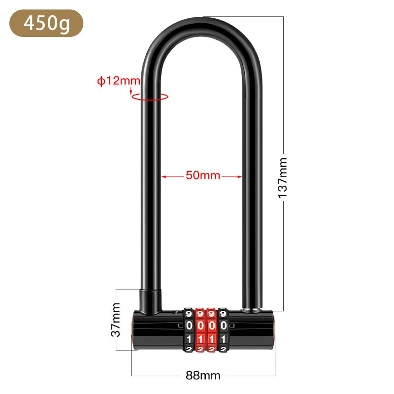 Extended U-shaped Anti-theft C - U Lock Heavy Duty incelemesi ve fiyatı