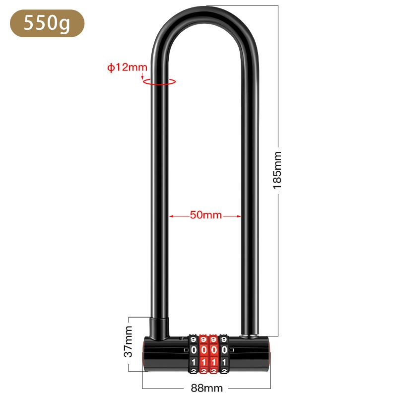 Extended U-shaped Anti-theft C - U Lock Heavy Duty incelemesi ve fiyatı
