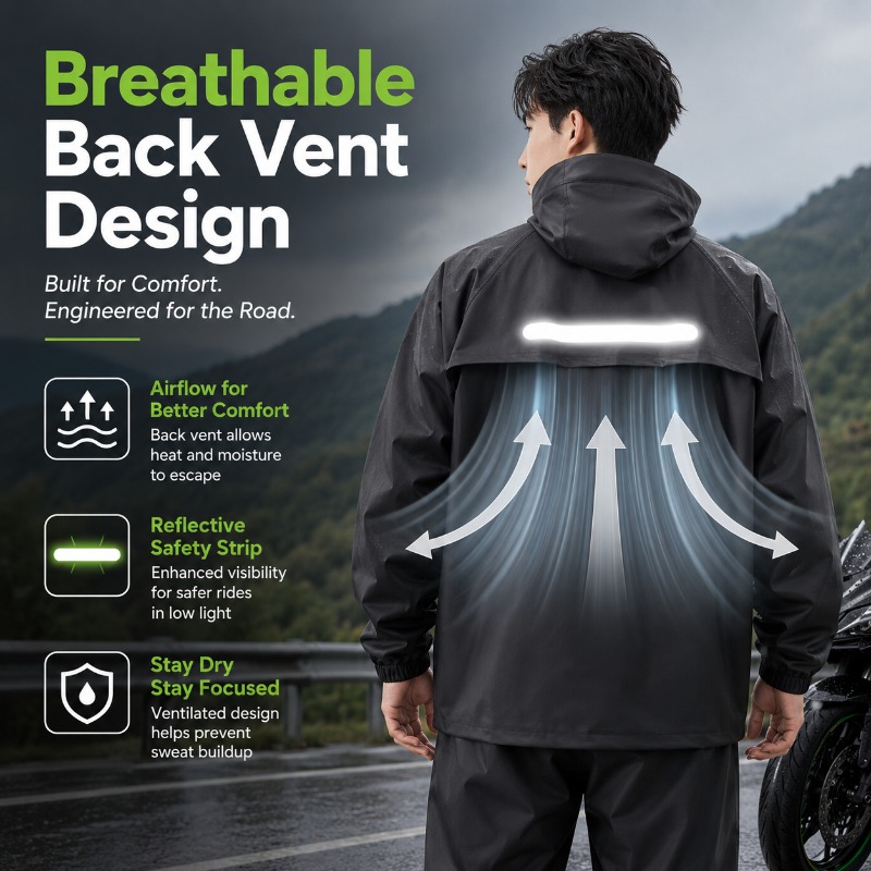 Unisex 2-Piece Waterproof Cycl - Cycling Commuter Rain Jacket incelemesi ve fiyatı
