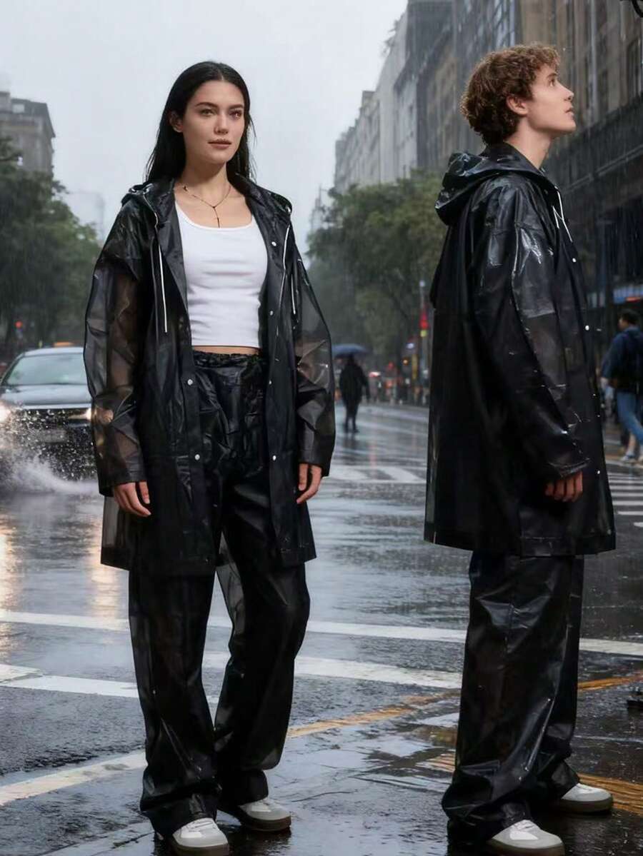 2pcs Unisex full-body rain sui - Cycling Commuter Rain Jacket incelemesi ve fiyatı