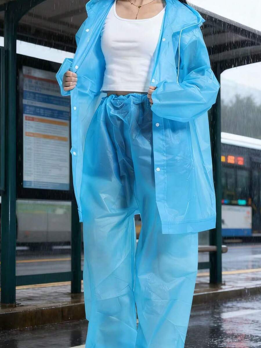 2pcs Unisex full-body rain sui - Cycling Commuter Rain Jacket incelemesi ve fiyatı
