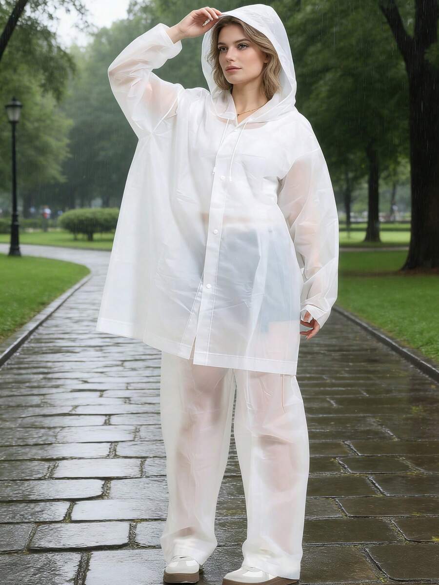 2pcs Unisex full-body rain sui - Cycling Commuter Rain Jacket incelemesi ve fiyatı